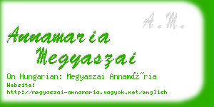 annamaria megyaszai business card